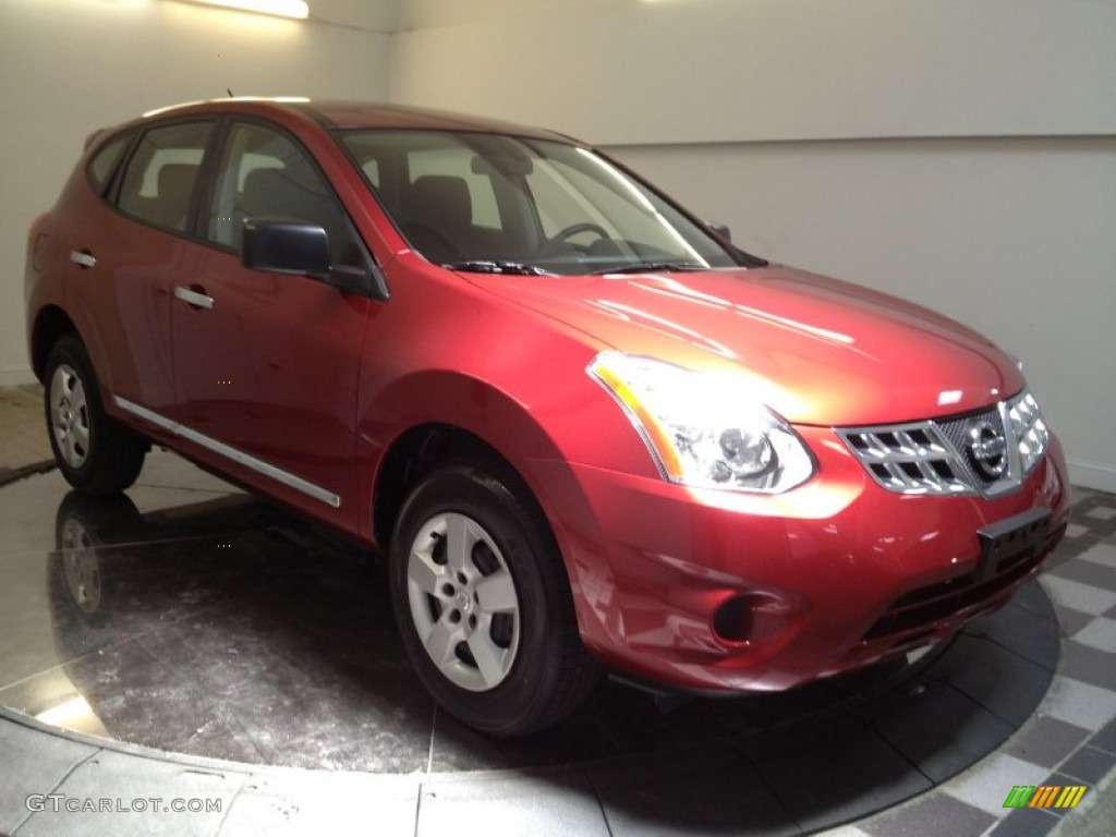 2011 Rogue S - Cayenne Red / Black photo #2