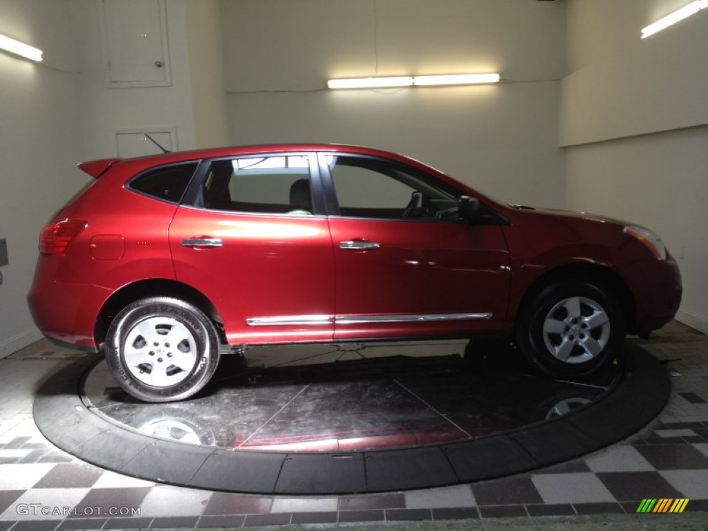 2011 Rogue S - Cayenne Red / Black photo #3