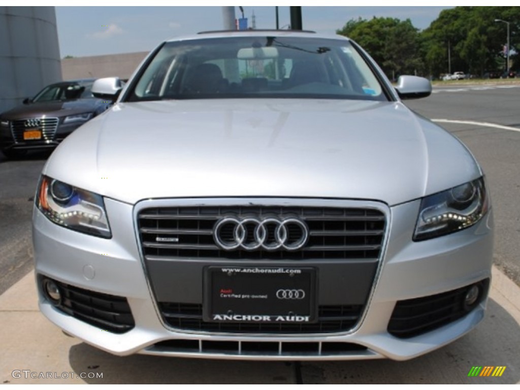 2010 A4 2.0T quattro Sedan - Ice Silver Metallic / Black photo #2
