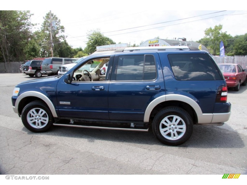 Dark Blue Pearl Metallic 2007 Ford Explorer Eddie Bauer 4x4 Exterior Photo #67628700