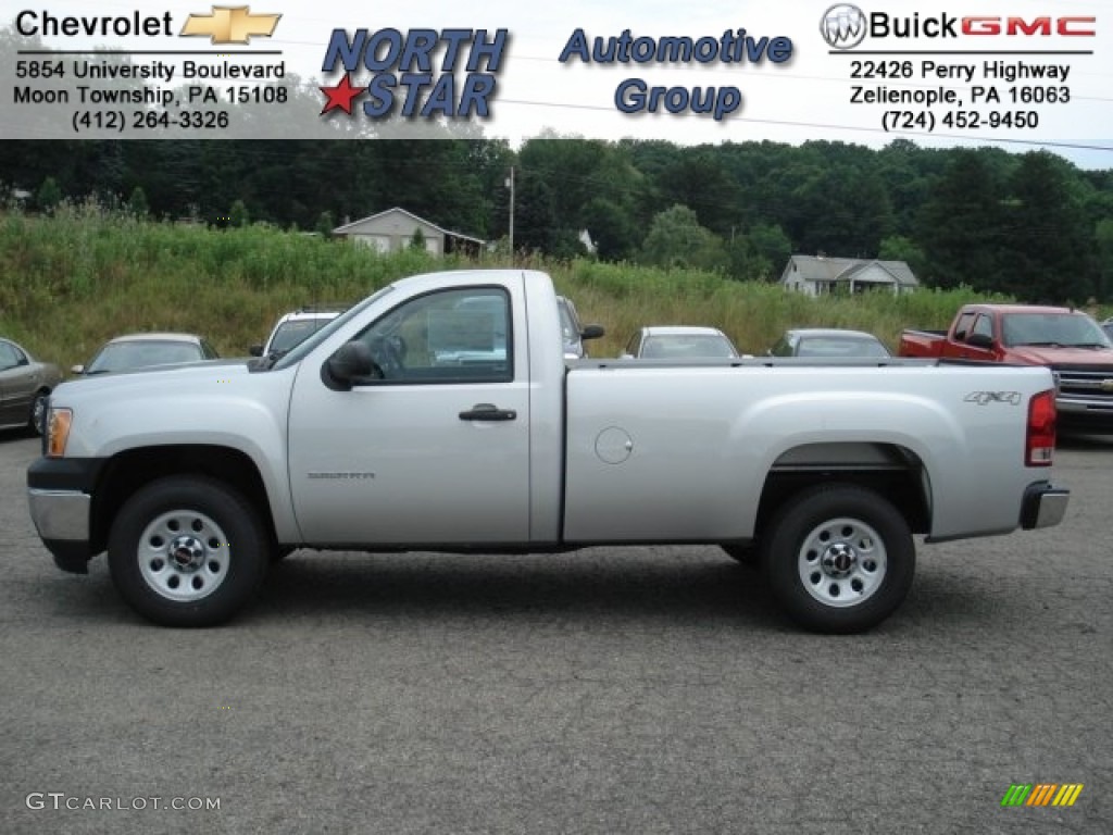 2013 Sierra 1500 Regular Cab 4x4 - Quicksilver Metallic / Dark Titanium photo #1