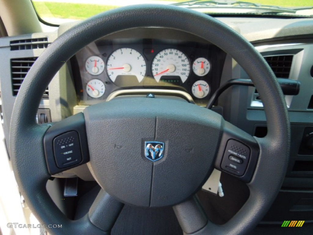 2008 Ram 1500 SLT Regular Cab - Bright White / Medium Slate Gray photo #15