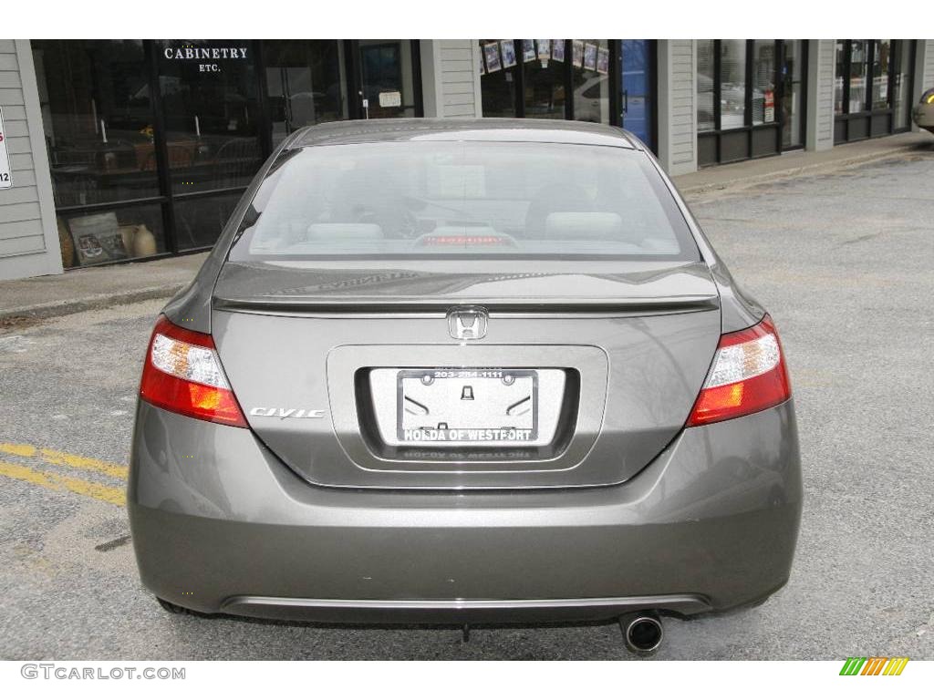 2007 Civic EX Coupe - Galaxy Gray Metallic / Gray photo #6