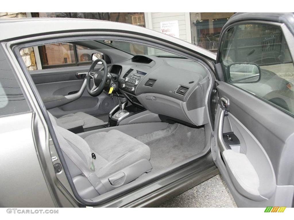 2007 Civic EX Coupe - Galaxy Gray Metallic / Gray photo #10