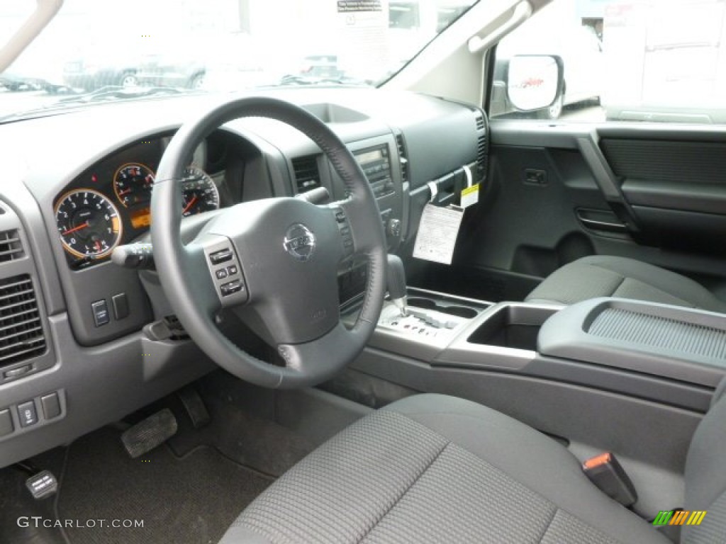 Charcoal Interior 2012 Nissan Titan SV King Cab 4x4 Photo #67633002