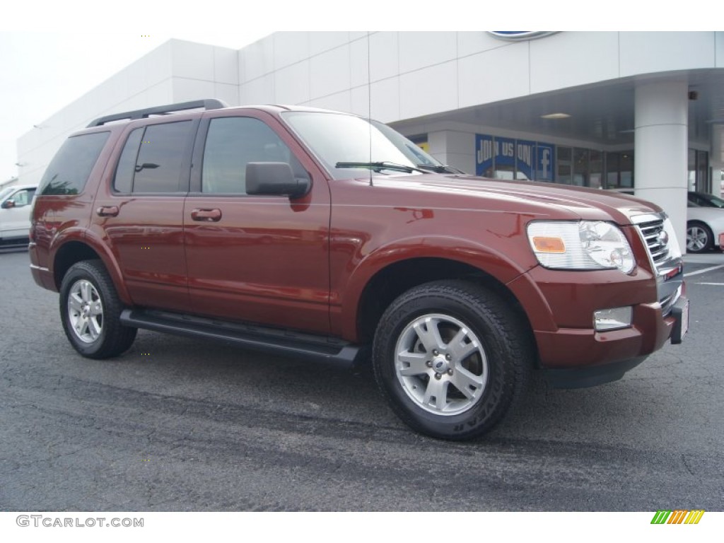Dark Copper Metallic 2009 Ford Explorer XLT Exterior Photo #67634449
