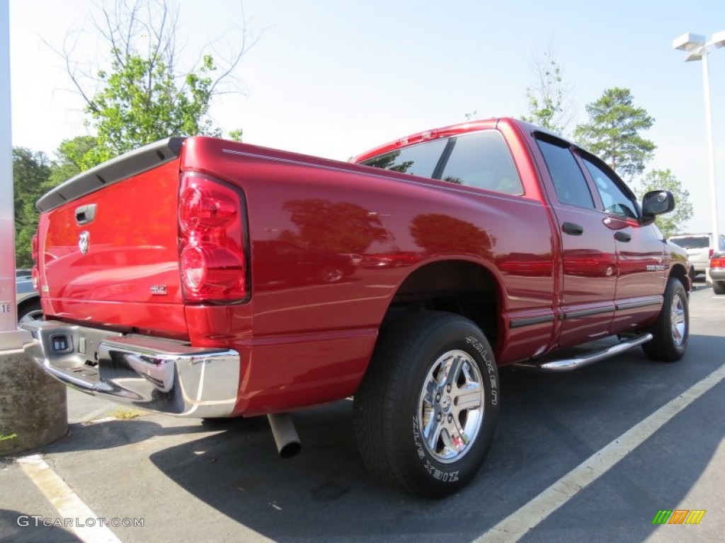 2007 Ram 1500 SLT Quad Cab - Inferno Red Crystal Pearl / Medium Slate Gray photo #2