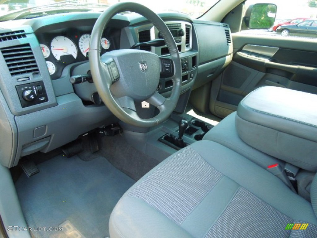 Medium Slate Gray Interior 2007 Dodge Ram 3500 SLT Quad Cab 4x4 Photo #67634802
