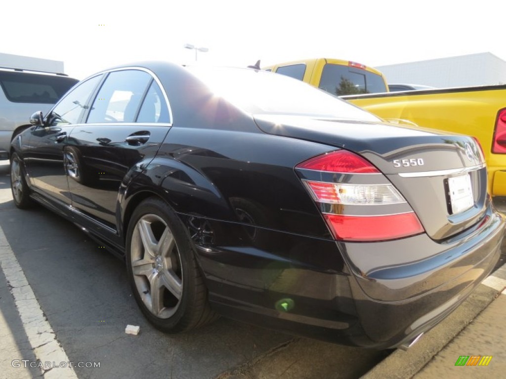 2008 S 550 Sedan - Black / Black photo #2