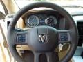 2012 Dodge Ram 1500 Light Pebble Beige/Bark Brown Interior Steering Wheel Photo
