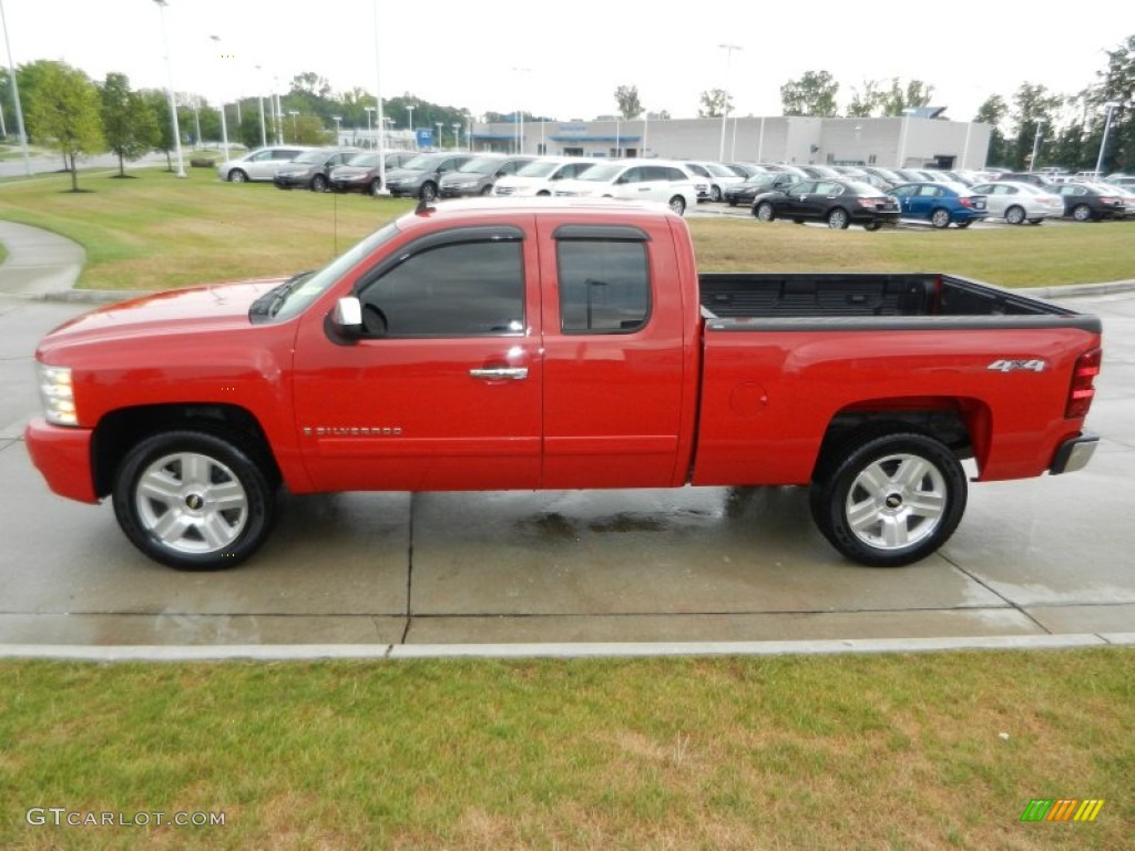 2008 Silverado 1500 LT Extended Cab 4x4 - Victory Red / Ebony photo #6