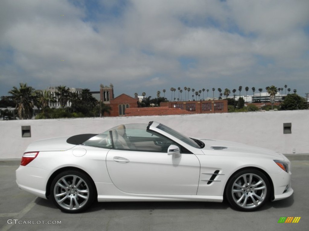Diamond White Metallic 2013 Mercedes-Benz SL 550 Roadster Exterior Photo #67636749