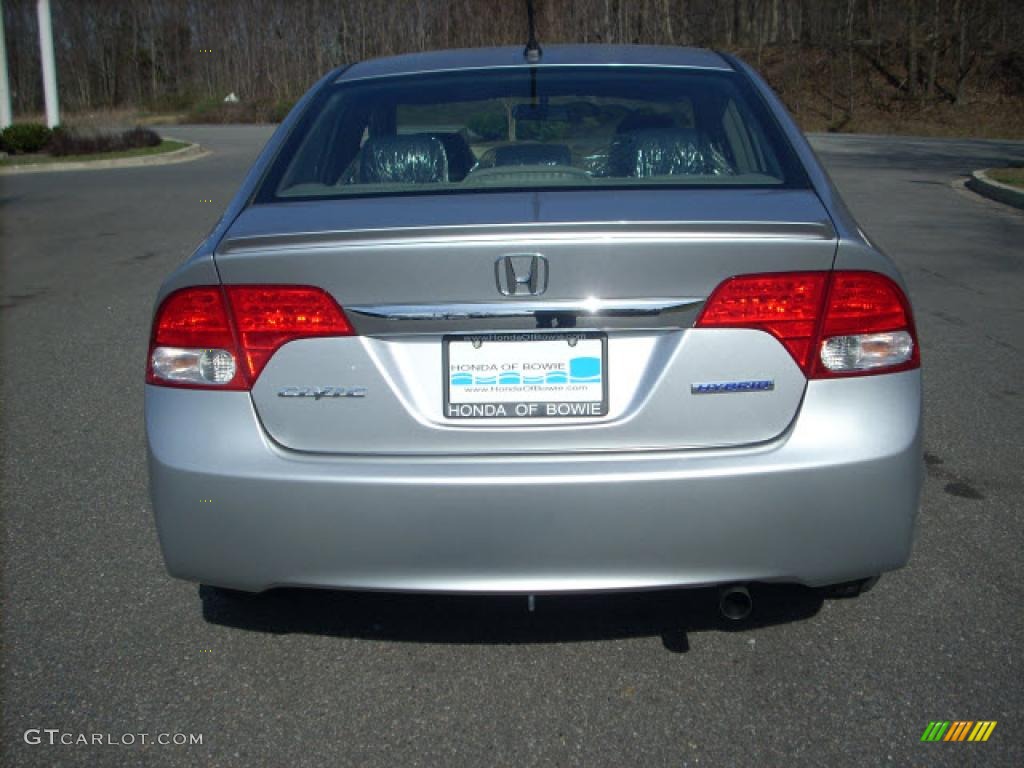 2009 Civic Hybrid Sedan - Alabaster Silver Metallic / Blue photo #6