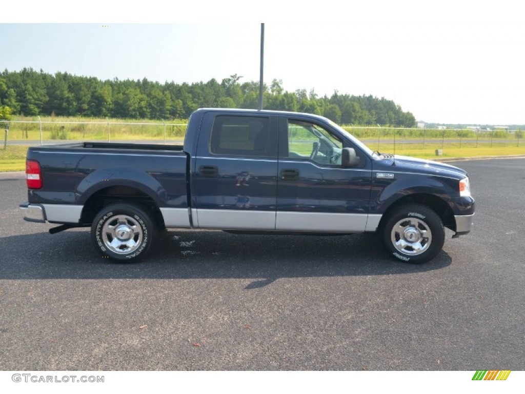 2005 F150 XLT SuperCrew - Medium Wedgewood Blue Metallic / Medium Flint Grey photo #4