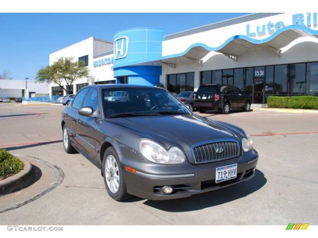 2002 Sonata GLS V6 - Slate Gray / Black photo #1