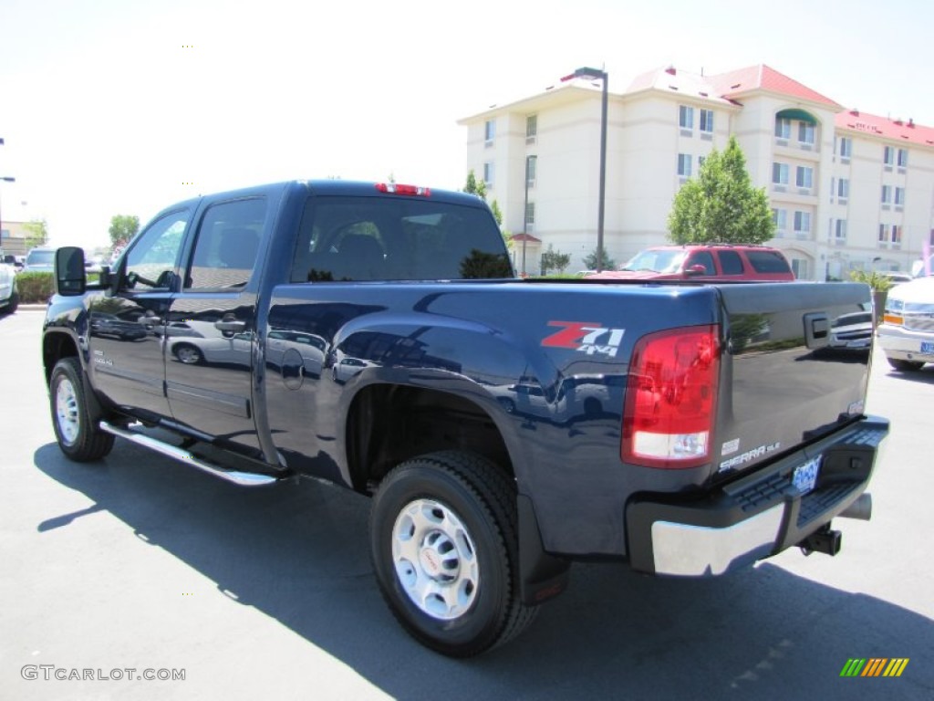 2010 Sierra 2500HD SLE Crew Cab 4x4 - Midnight Blue Metallic / Ebony photo #5