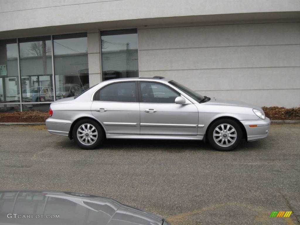 2003 Sonata GLS V6 - Brilliant Silver Metallic / Grey photo #7