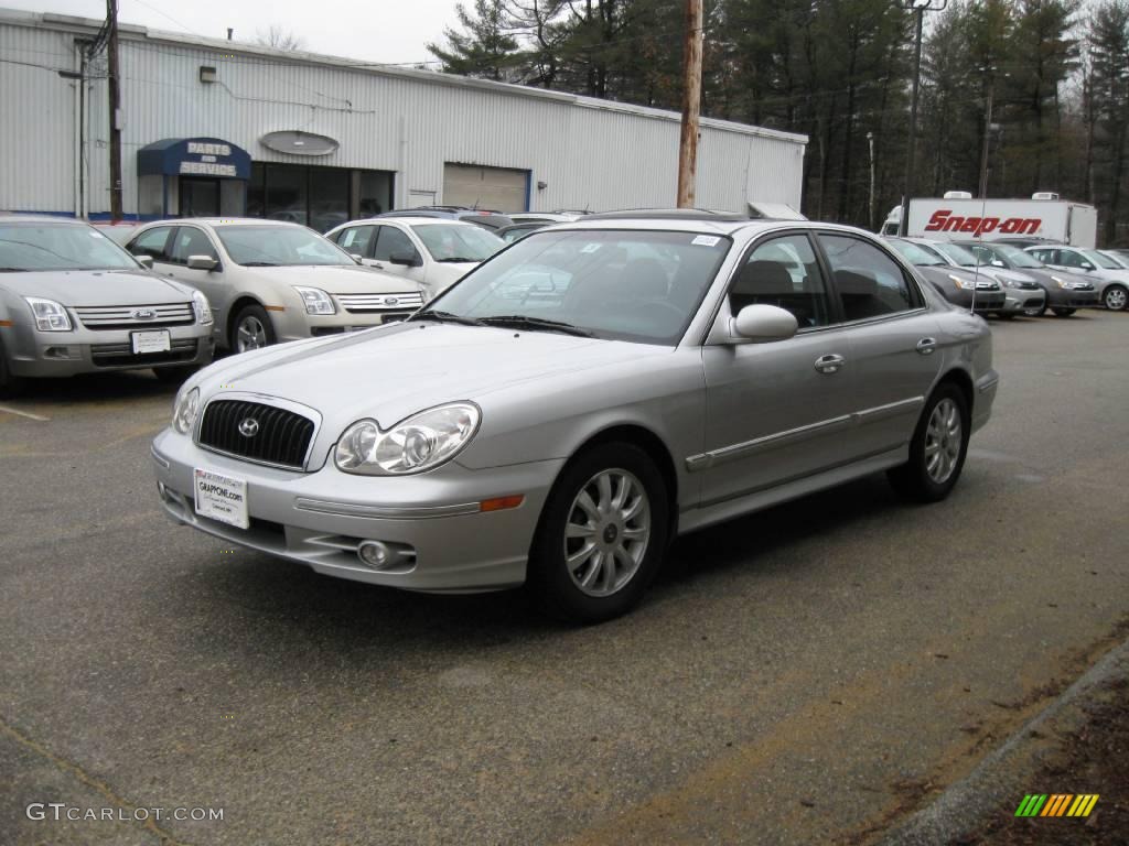 2003 Sonata GLS V6 - Brilliant Silver Metallic / Grey photo #11