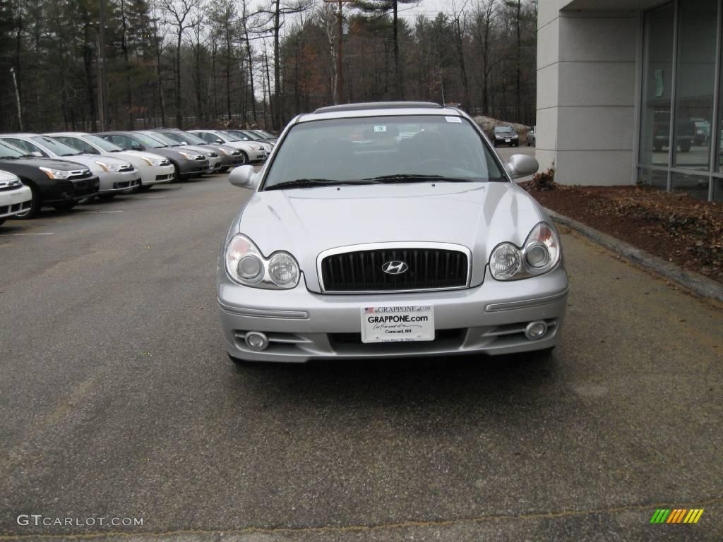 2003 Sonata GLS V6 - Brilliant Silver Metallic / Grey photo #12