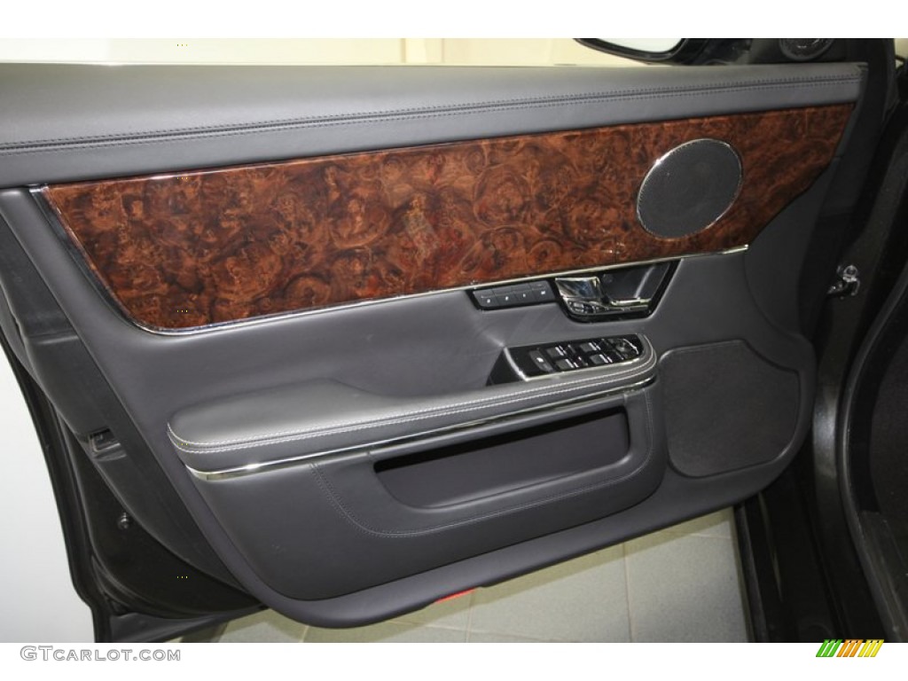 2011 Jaguar XJ XJL Jet Black/Ivory Door Panel Photo #67643433