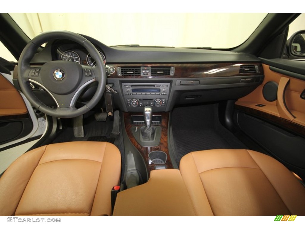 2010 BMW 3 Series 328i Convertible Saddle Brown Dakota Leather Dashboard Photo #67643553