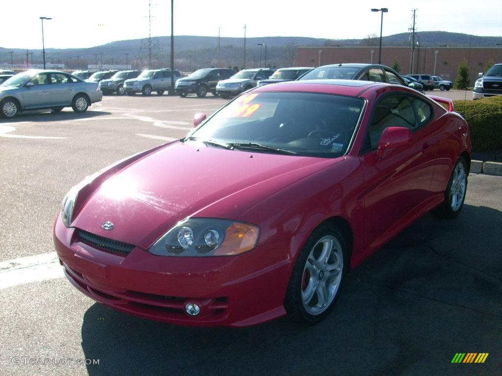 2004 Tiburon GT - Rally Red / Black photo #1