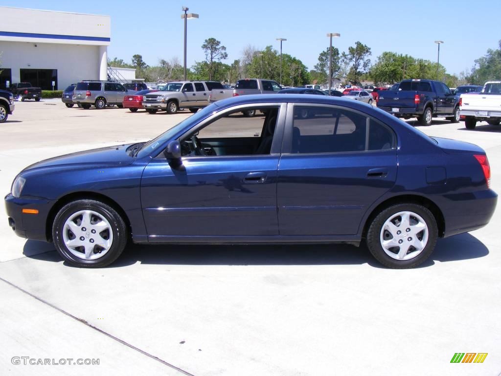 2005 Elantra GLS Sedan - Moonlit Blue / Gray photo #2
