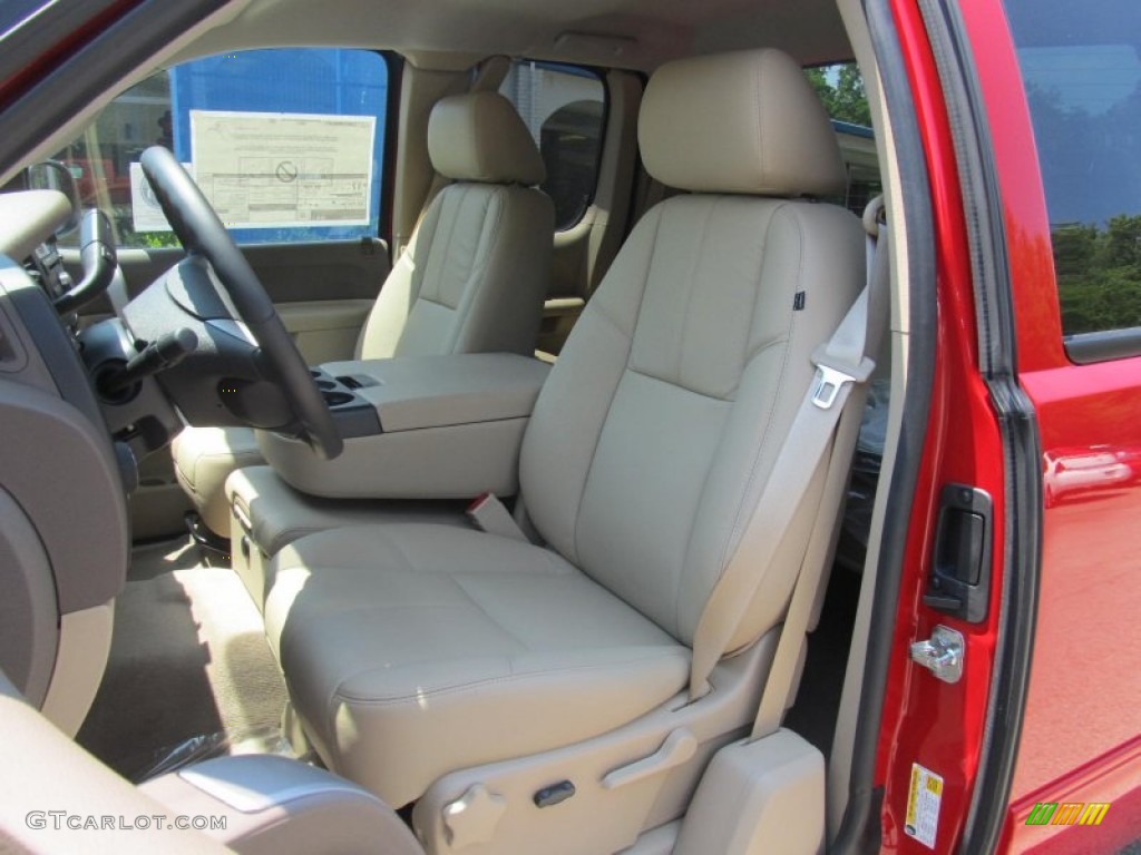 2013 Silverado 1500 LT Extended Cab 4x4 - Victory Red / Light Cashmere/Dark Cashmere photo #8