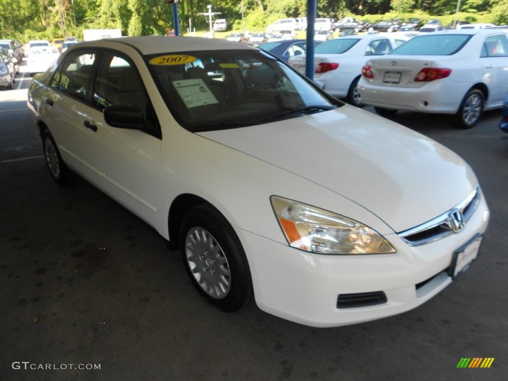 2007 Accord Value Package Sedan - Taffeta White / Ivory photo #1