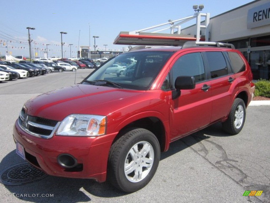 2008 Endeavor LS AWD - Rave Red / Black photo #1