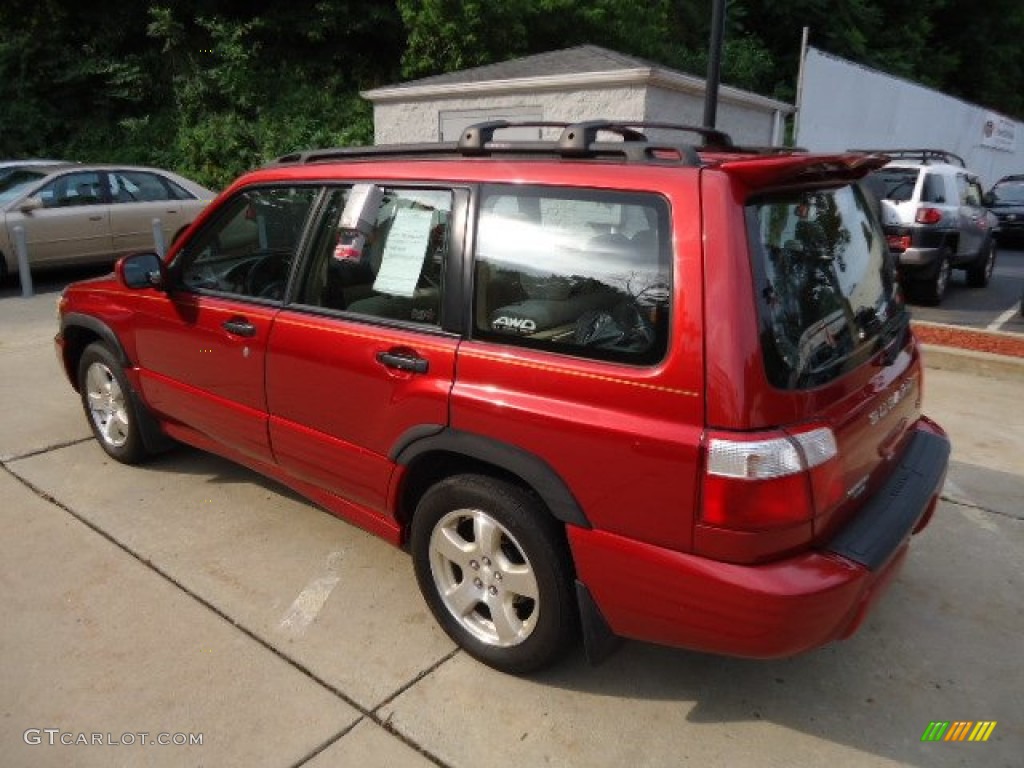 2001 Forester 2.5 S - Sedona Red Pearl / Beige photo #2