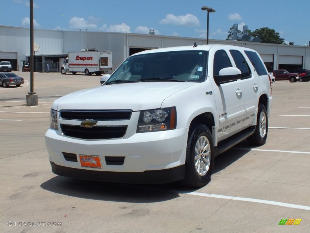 2008 Tahoe Hybrid - Summit White / Light Titanium/Dark Titanium photo #9