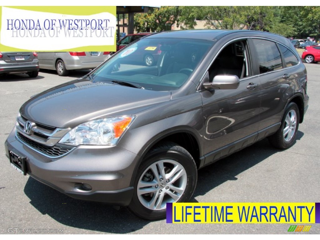 2010 CR-V EX-L AWD - Urban Titanium Metallic / Black photo #1