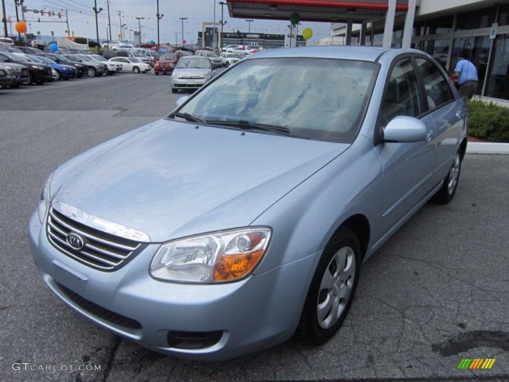 2008 Spectra LX Sedan - Ice Blue / Gray photo #1