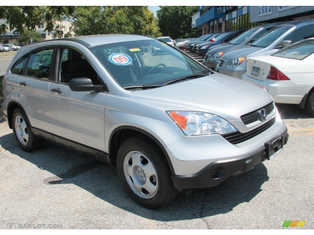 2009 CR-V LX 4WD - Alabaster Silver Metallic / Gray photo #3