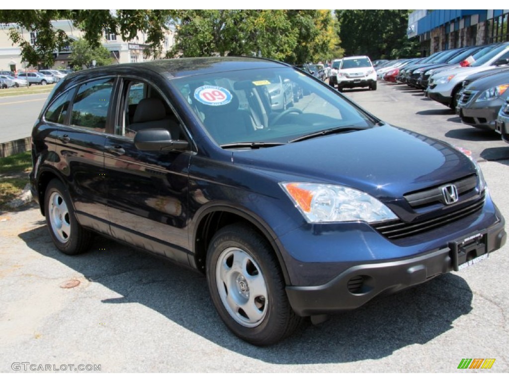 2009 CR-V LX 4WD - Royal Blue Pearl / Gray photo #3