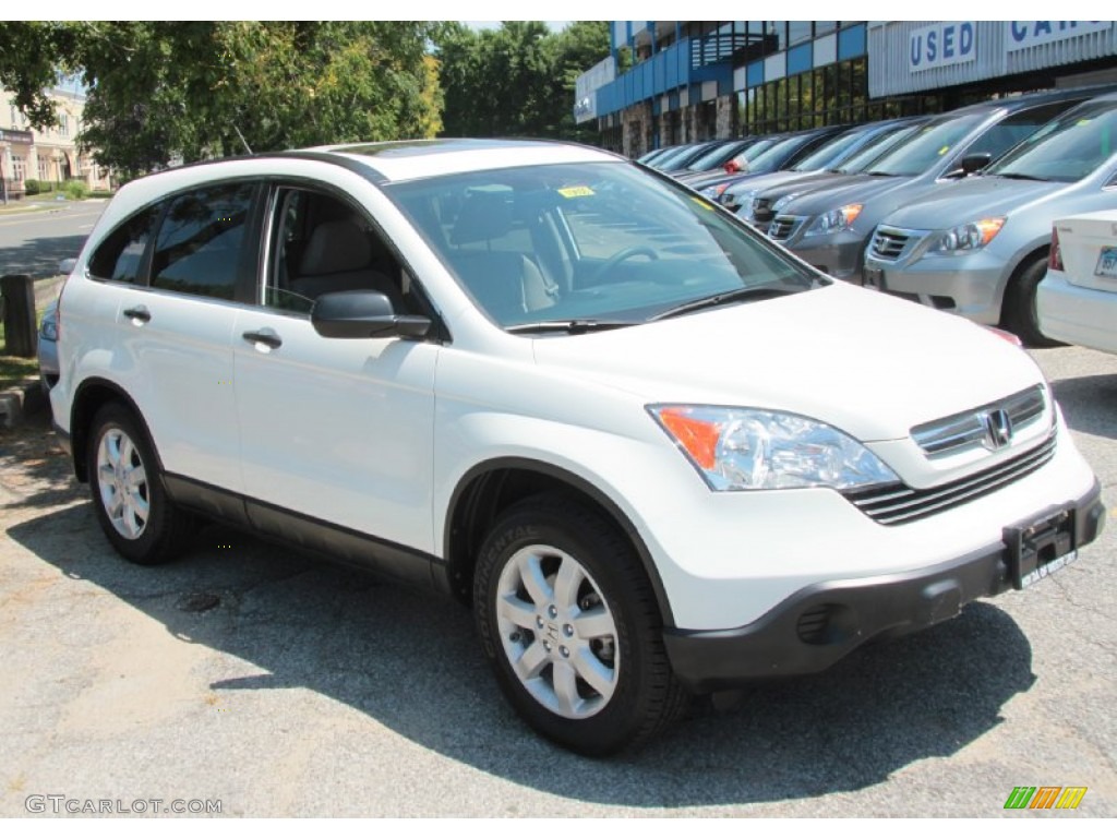 2009 CR-V EX 4WD - Taffeta White / Gray photo #3