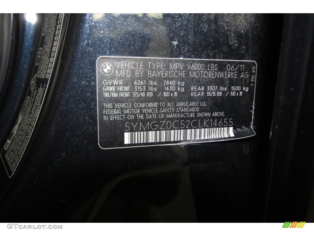 2012 X6 M  - Carbon Black Metallic / Silverstone II photo #10