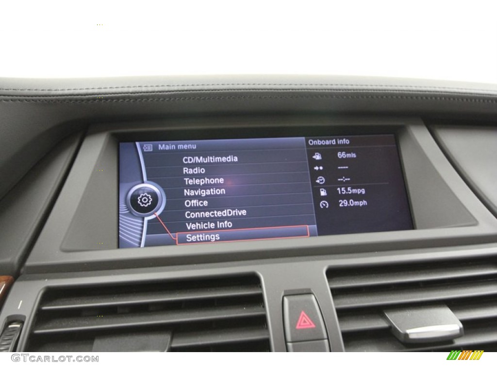 2012 X6 M  - Carbon Black Metallic / Silverstone II photo #20