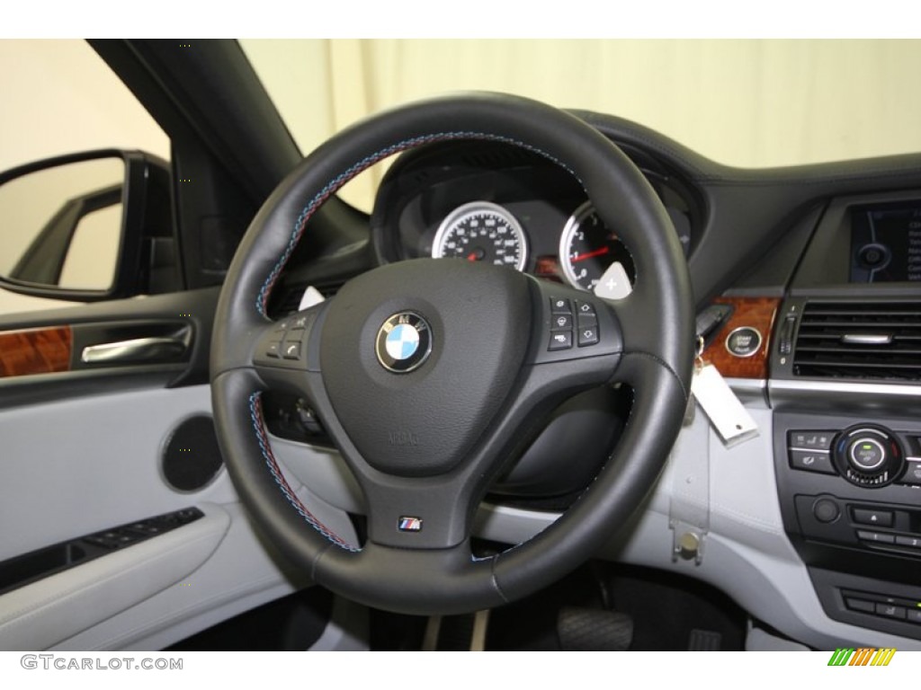 2012 BMW X6 M Standard X6 M Model Silverstone II Steering Wheel Photo #67649068