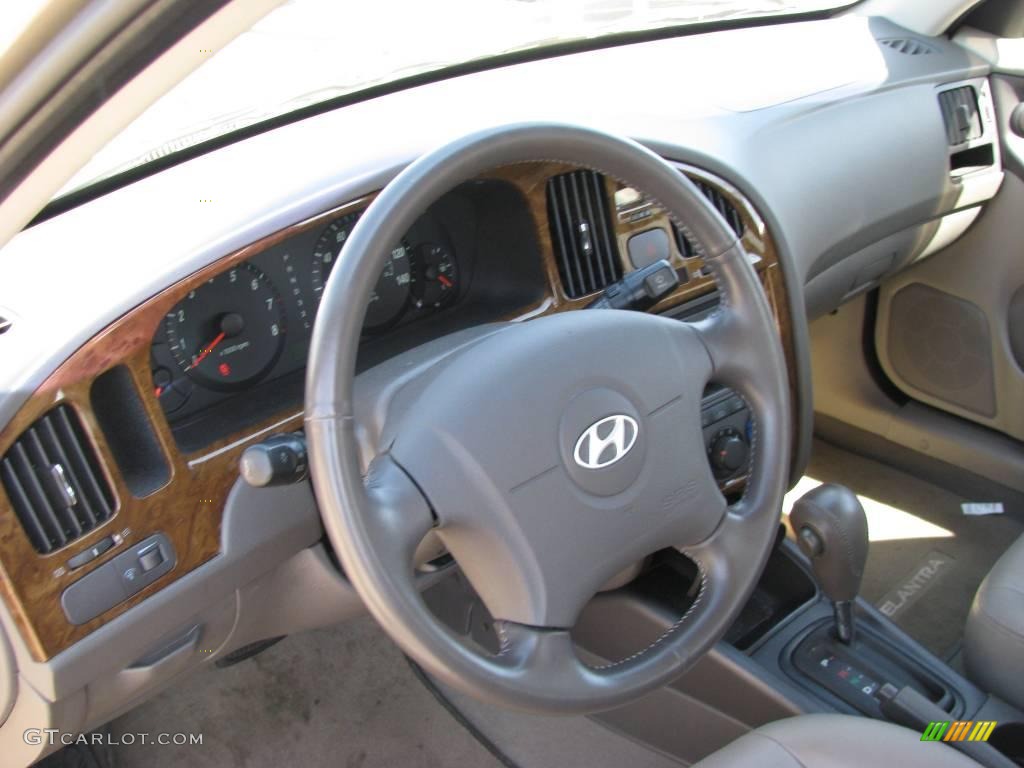 2006 Elantra Limited Sedan - Champagne Beige / Beige photo #8