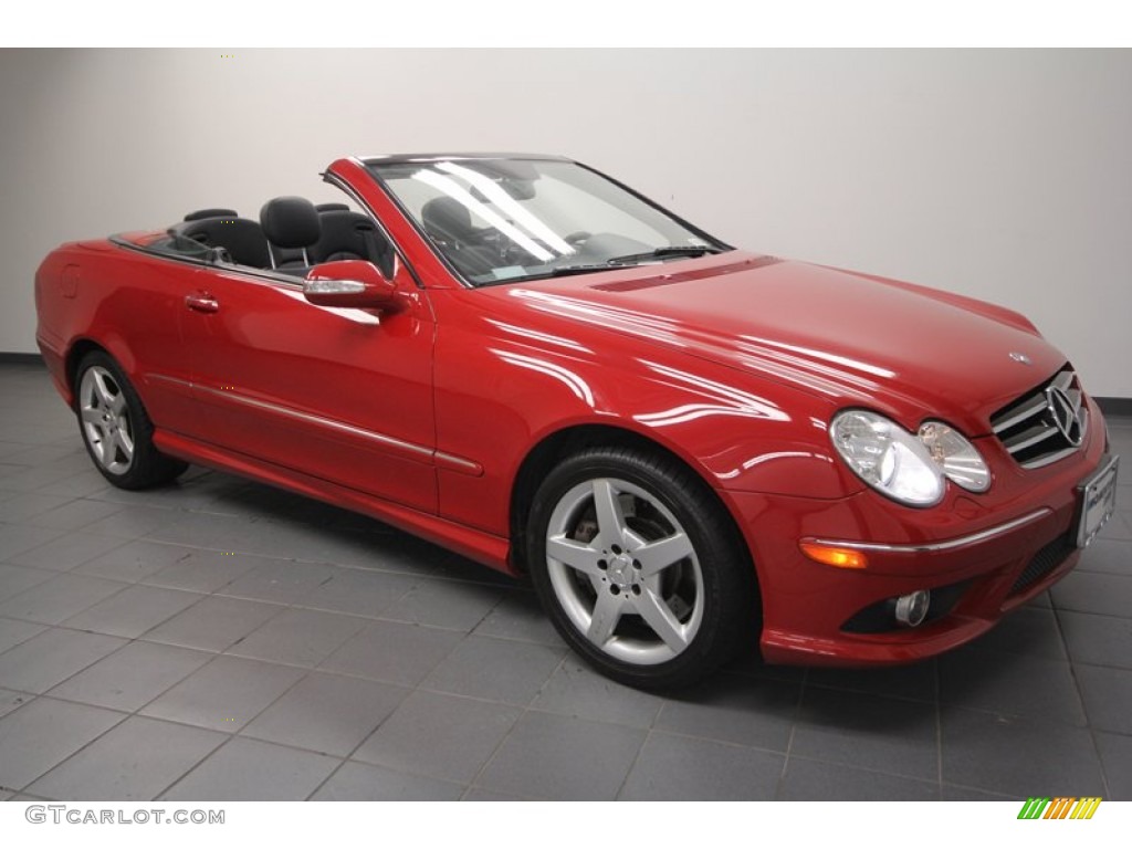 2007 CLK 550 Cabriolet - Mars Red / Black photo #1