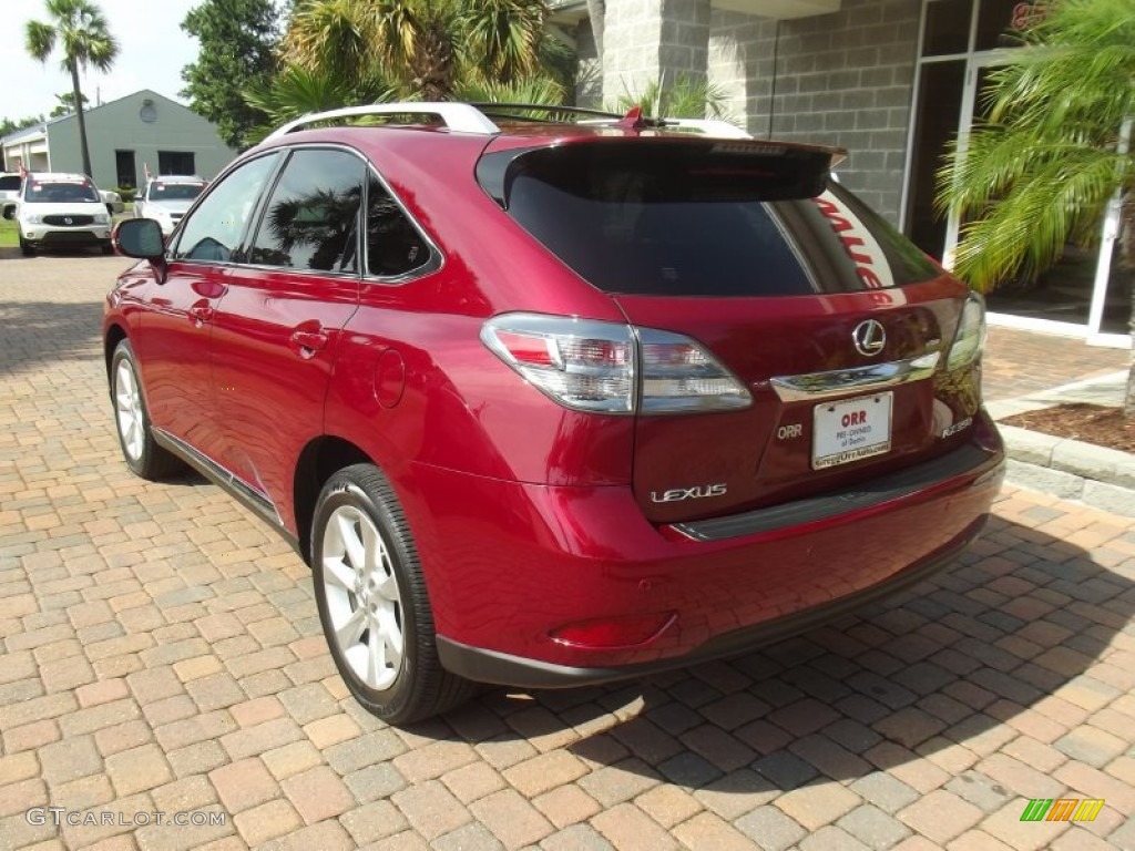 2010 RX 350 - Matador Red Mica / Black/Brown Walnut photo #3