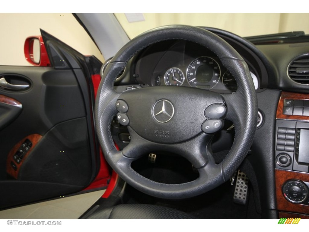 2007 CLK 550 Cabriolet - Mars Red / Black photo #30