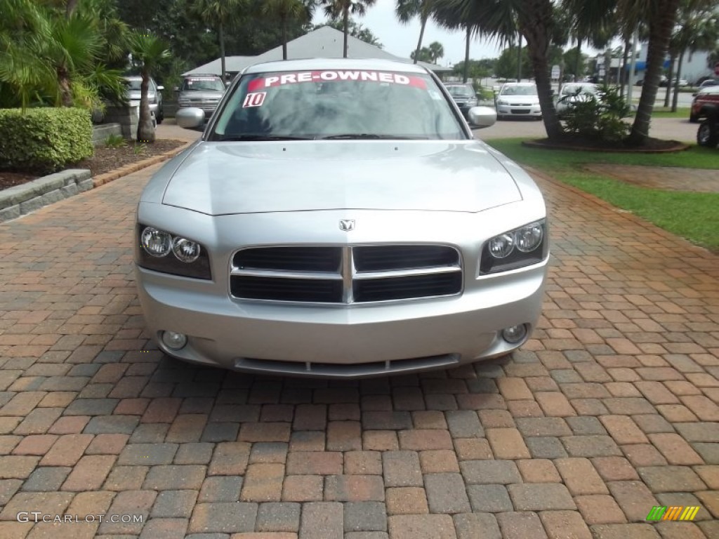 2010 Charger SXT - Bright Silver Metallic / Dark Slate Gray photo #8