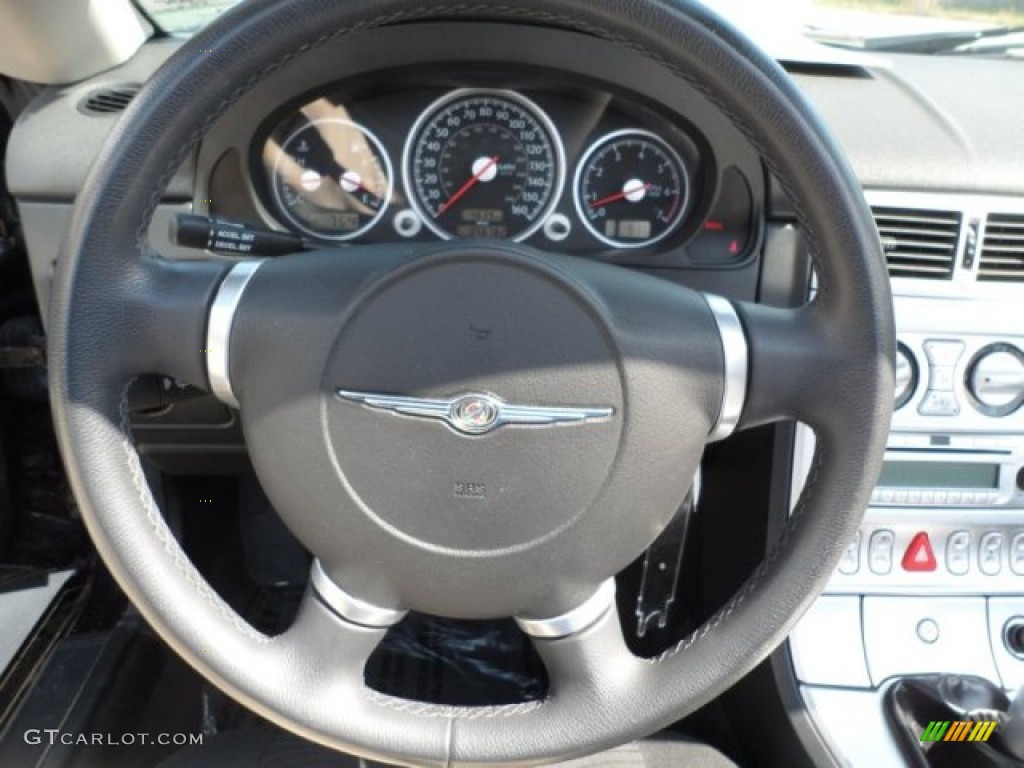 2007 Chrysler Crossfire Roadster Dark Slate Gray Steering Wheel Photo #67653100