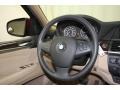 2010 BMW X5 Sand Beige Interior Steering Wheel Photo
