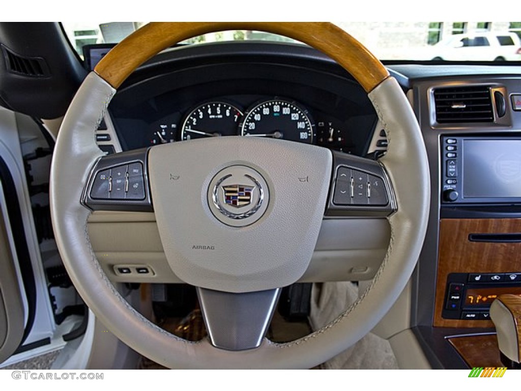 2008 Cadillac XLR Roadster Cashmere/Ebony Steering Wheel Photo #67655143