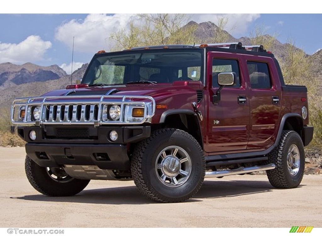 2005 H2 SUT - Red Metallic / Ebony Black photo #1