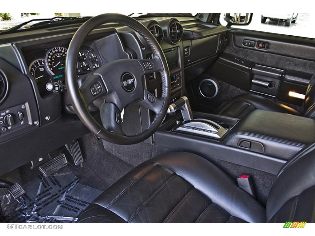 Ebony Black Interior 2005 Hummer H2 SUT Photo #67655506